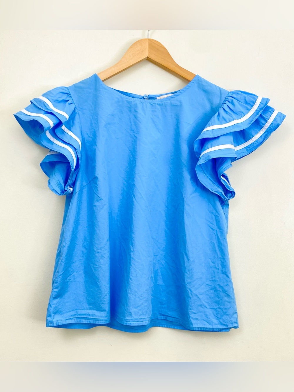 FLAYING TOMATO NICE AS CAN BE WOVEN TOP SZ MEDIUM- BLUE - Picture 5 of 10